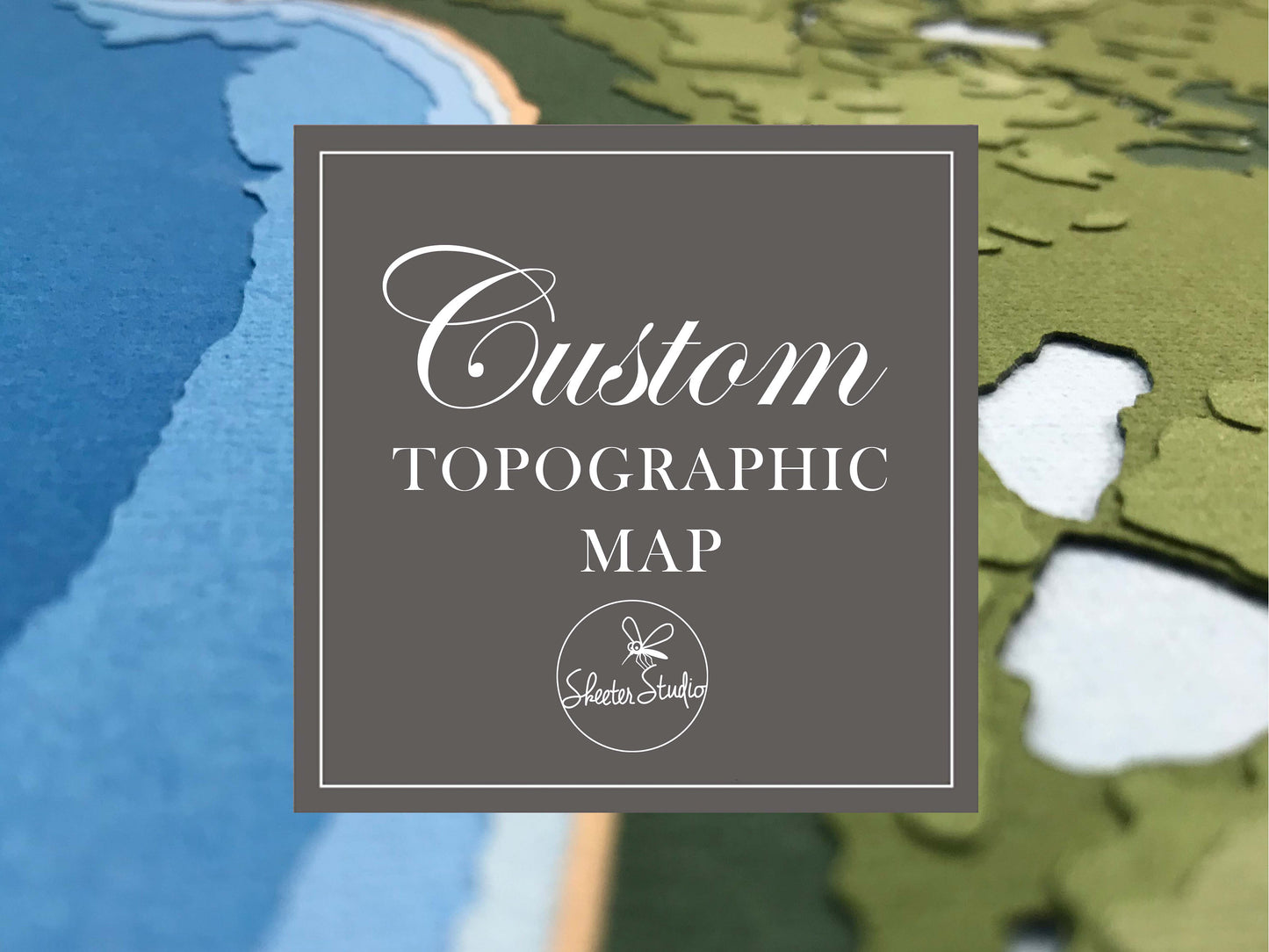 Custom Layered Paper Topographic Bathymetric Map | Personalized Map Art | First Home Wall Art | Thoughtful Wedding or Anniversary Gift