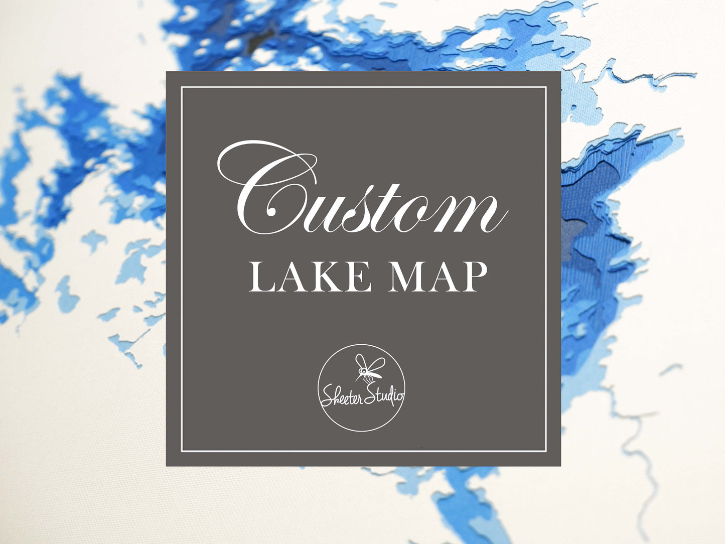 Custom Layered Paper Bathymetric Map | Personalized Map Art | Wall Art for Lake House | Retirement Present | Thoughtful Gift for Parents