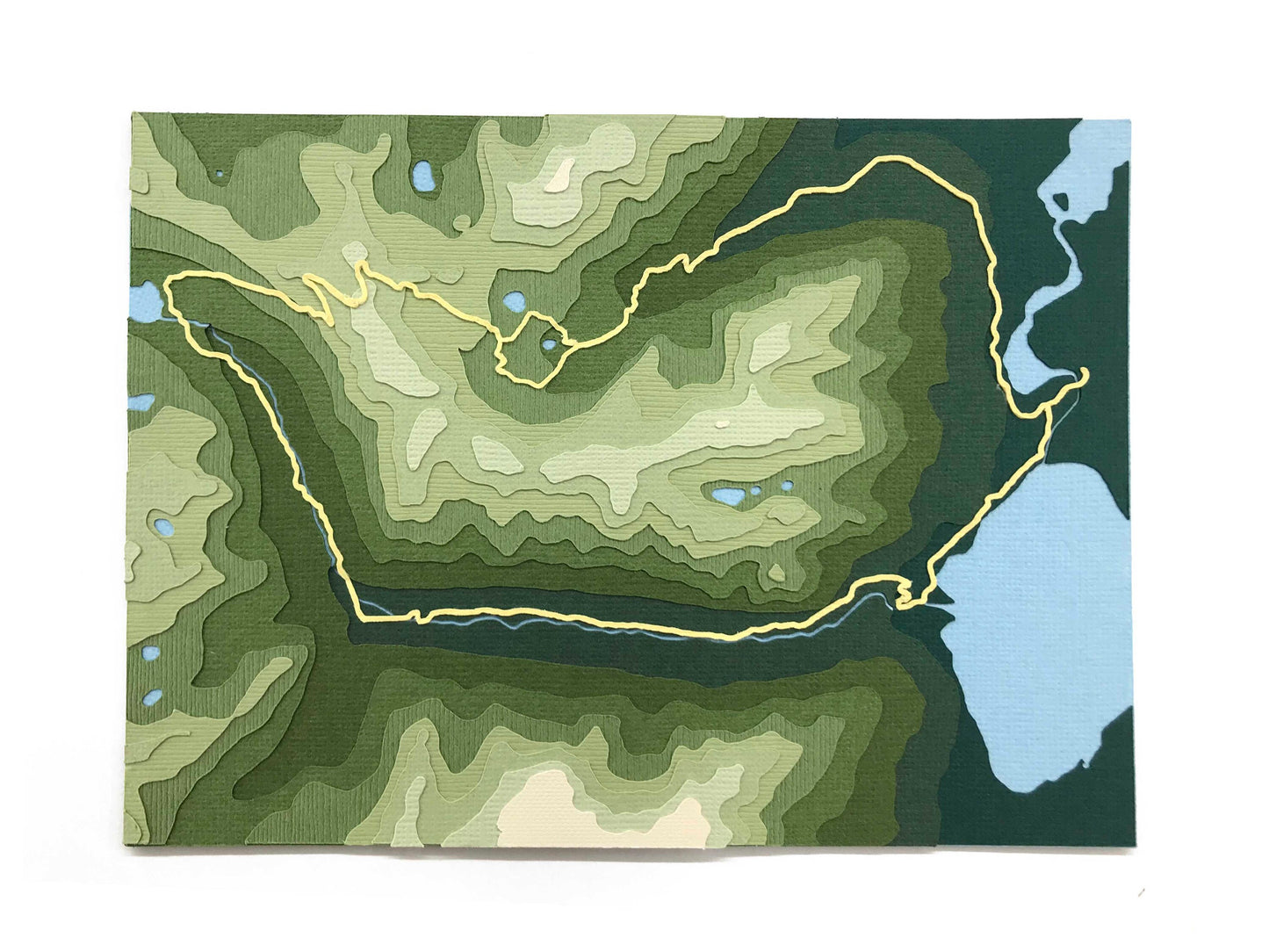 8"x10" Topographic Map to Commemorate your Hiking Trip | Personalized Map Art | Thoughtful Wedding or Anniversary Gift