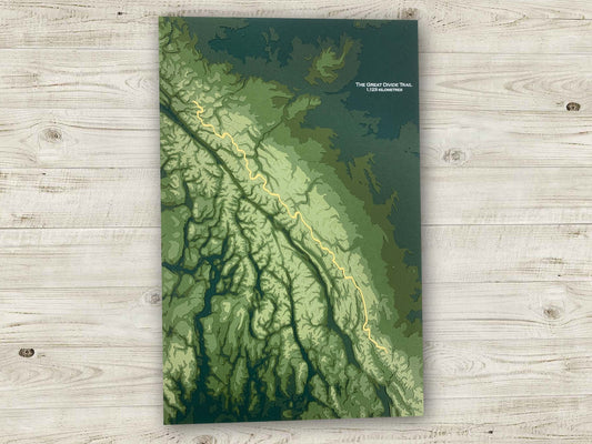 11"x17" The Great Divide Trail , Rocky Mountains, British Columbia/Albert, Papercut Topographic Map, 11x17 | The Mountains are Calling